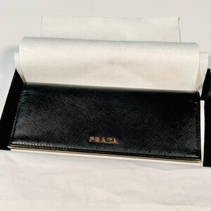 Authentic Prada Saffiano Leather Continental Wallet - Pristine